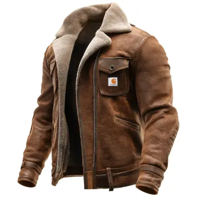 منتج تجريبي جاكيت جلد رجالي