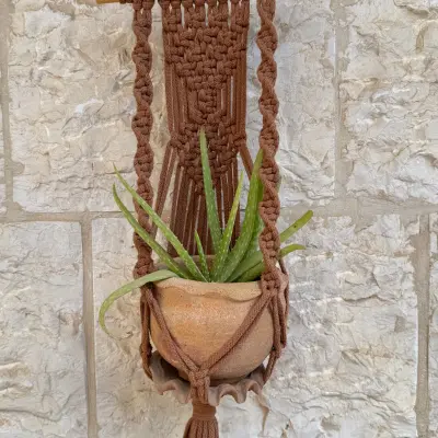 تعليقة زرع مكرمية