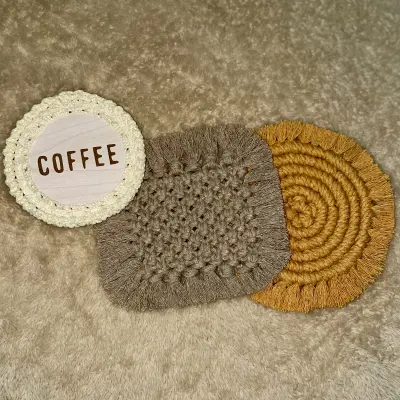 كوسترات مكرمية وكروشيه