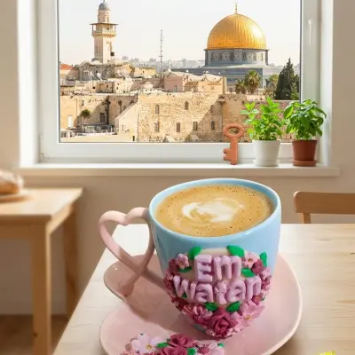 كوب رائع بتفاصيل دقيقة لجلسه هادئه